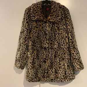 Woman’s fun faux animal print jacket.